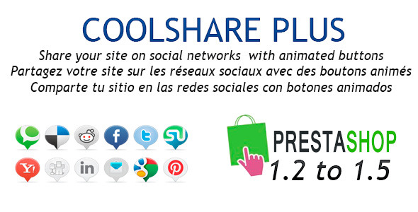 CoolShare Plus Prestashop Social Networks Module image