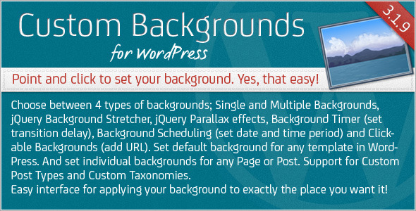 Custom Backgrounds for WordPress - CodeCanyon Item for Sale