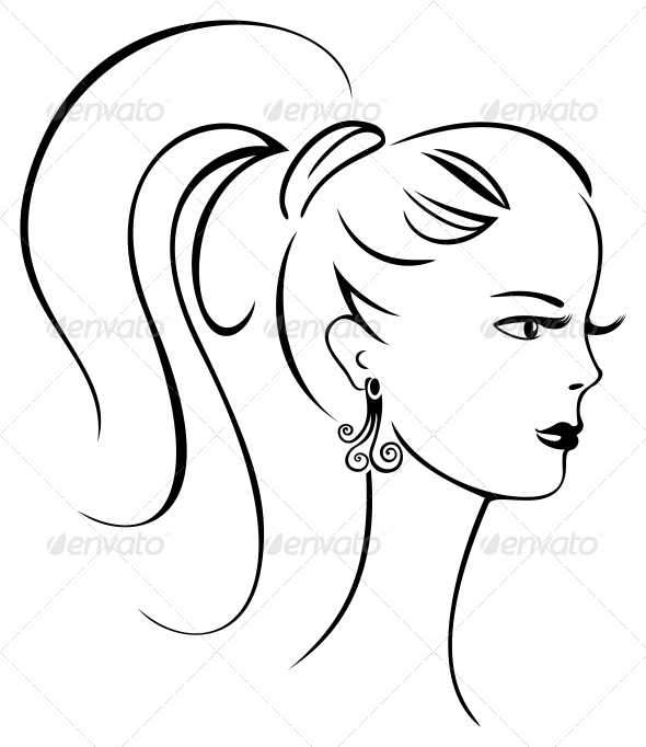 GraphicRiver Beautiful retro girl 3756357 GraphicRiver Beautiful retro girl 3756357