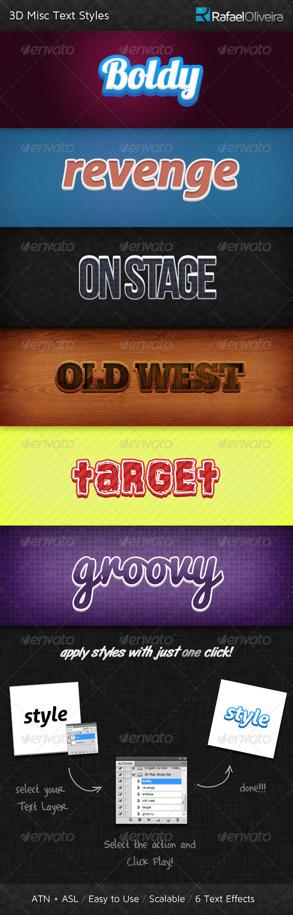 3D Misc Text Styles - Text Effects Styles