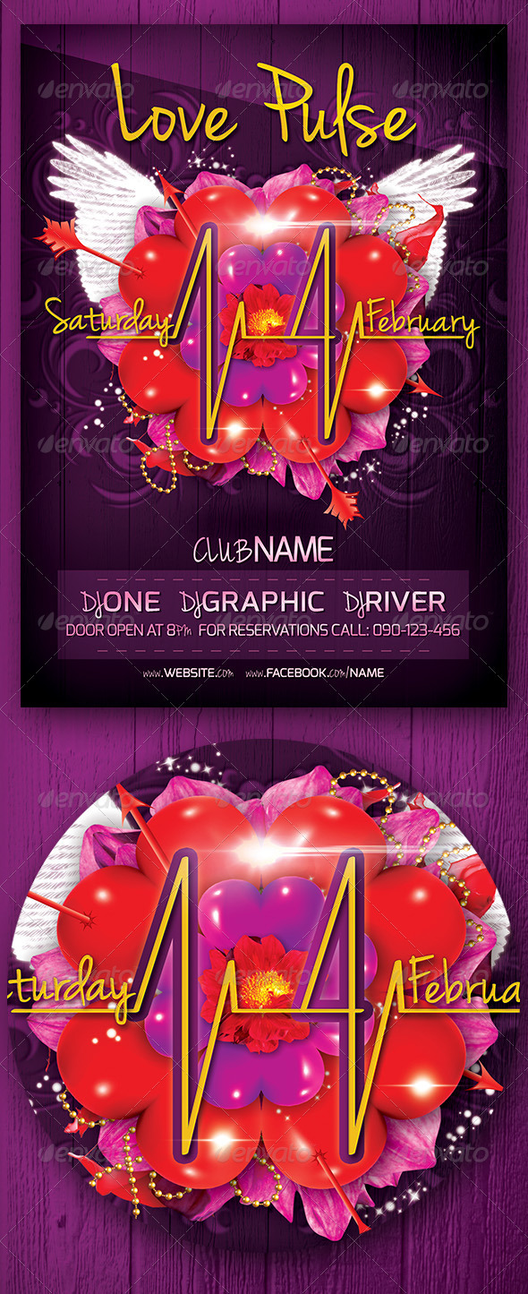 Love Pulse Party Flyer - Events Flyers