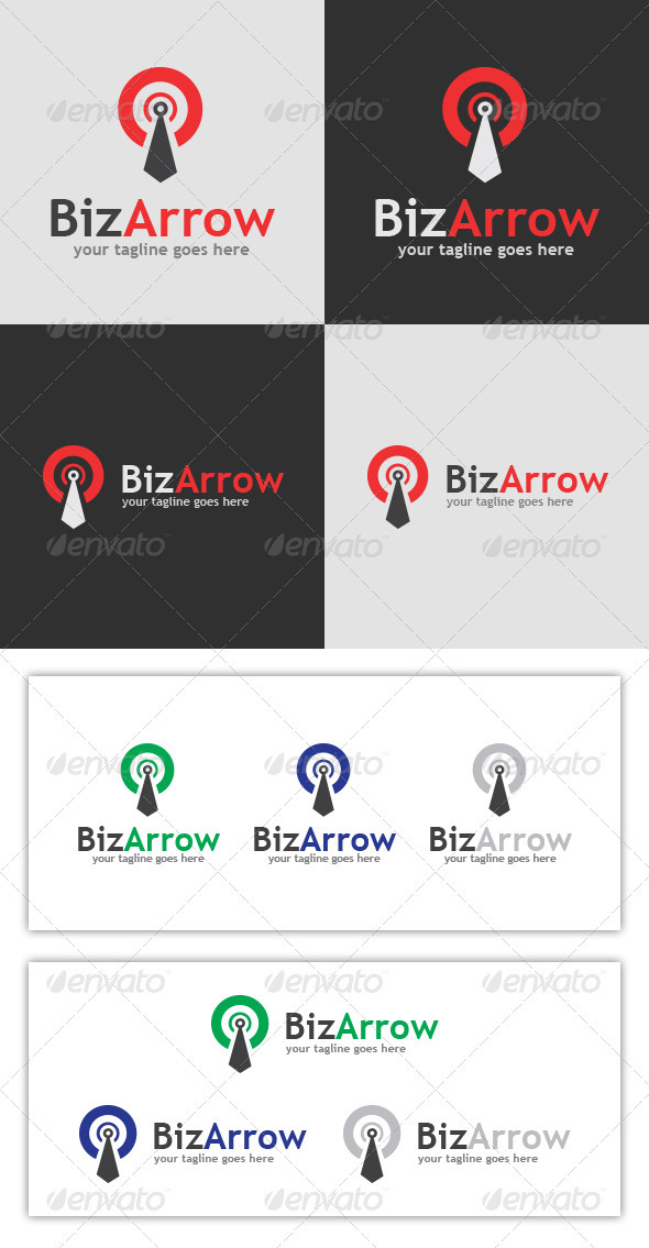 BizArrow Logo Template - Vector Abstract