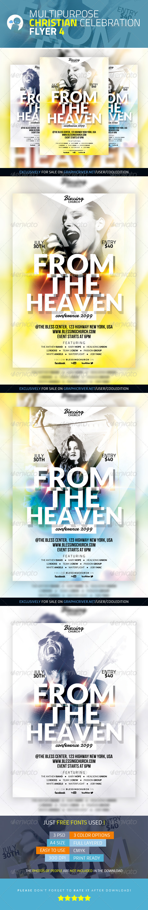 Multipurpose Christian Celebration Flyer 4 - Church Flyers