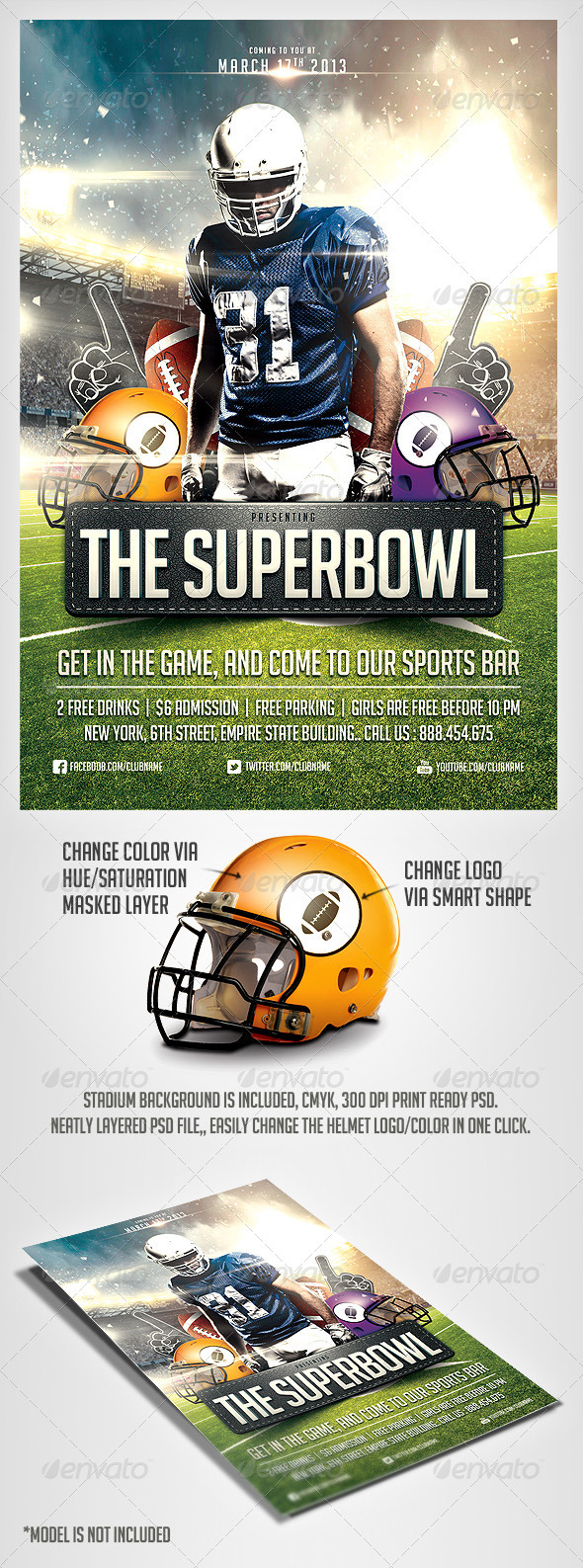 GraphicRiver SuperBowl Football Flyer Template 3769968 GraphicRiver SuperBowl Football Flyer Template 3769968