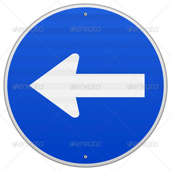 GraphicRiver Blue Sign with Arrow Left 3770065 GraphicRiver Blue Sign with Arrow Left 3770065