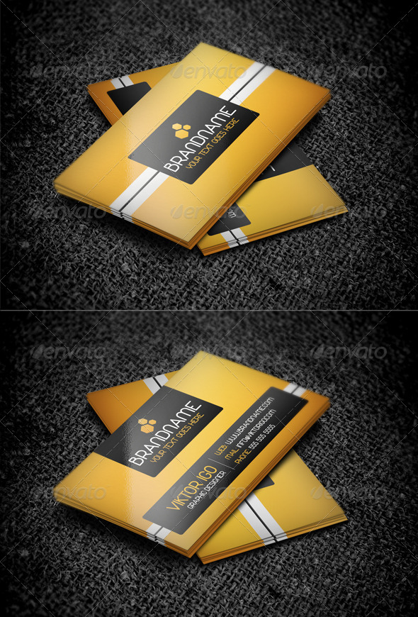 Modern Orange Business Card - Corporate Business Cards