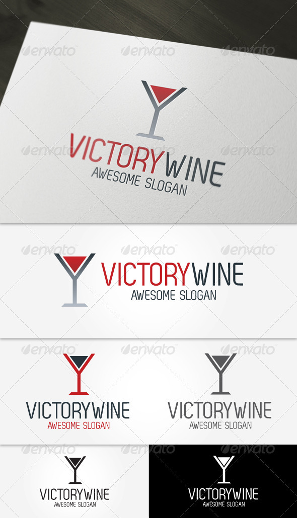 Victory Wine Logo - Objects Logo Templates