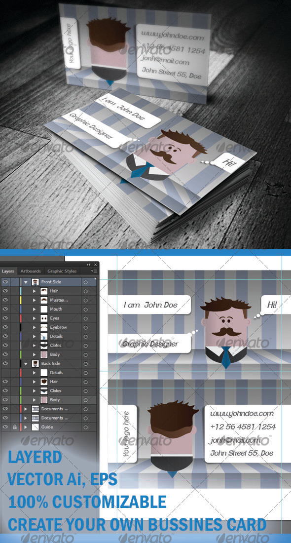 Character Business Card - Creative Business Cards