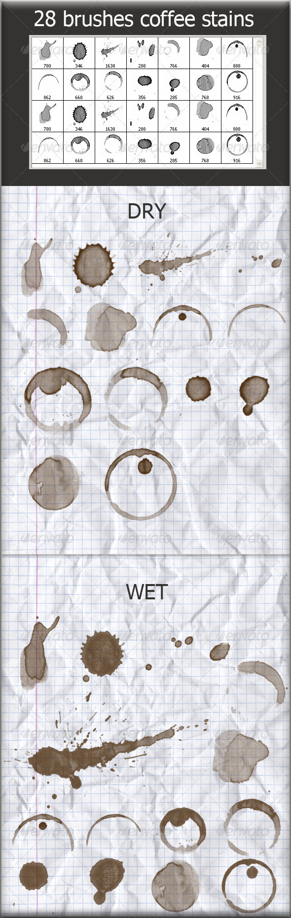 GraphicRiver 28 Brushes Coffee Stains Wet and Dry 3775300 GraphicRiver 28 Brushes Coffee Stains Wet and Dry 3775300