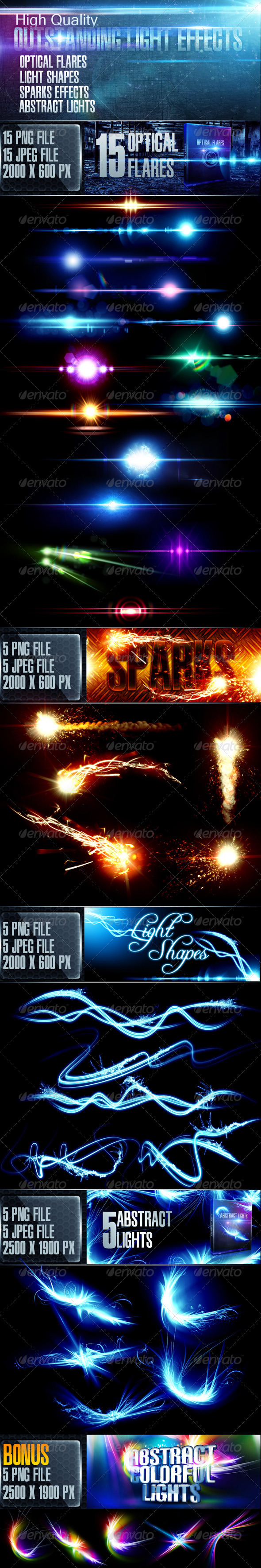 Outstanding Light Effects - Flourishes / Swirls Decorative