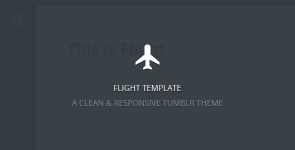 Flight - A Clean & Responsive Template - Blog Tumblr