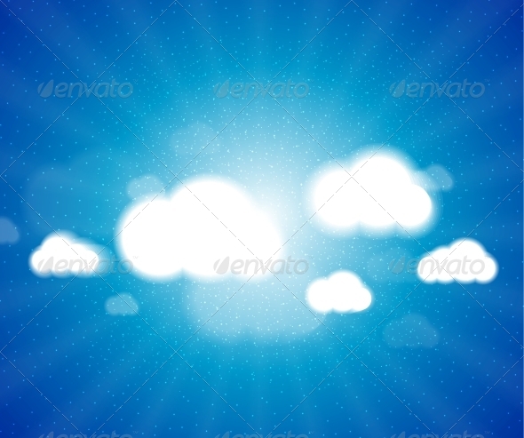 GraphicRiver White clouds in the blue clear sky Vector backgro 3780884 GraphicRiver White clouds in the blue clear sky Vector backgro 3780884
