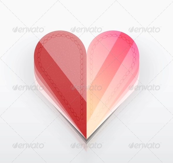 GraphicRiver Red Valentine s Day paper card Vector illustratio 3781467 GraphicRiver Red Valentine s Day paper card Vector illustratio 3781467