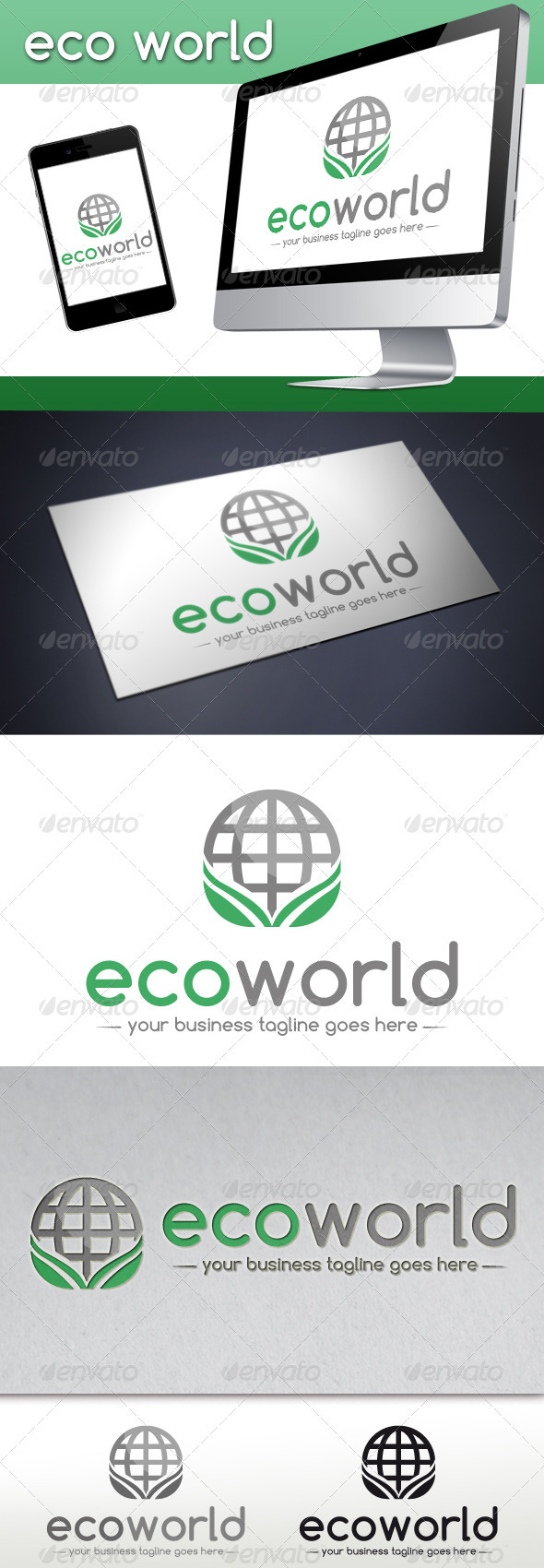 GraphicRiver Eco World Logo Template 3789474 GraphicRiver Eco World Logo Template 3789474