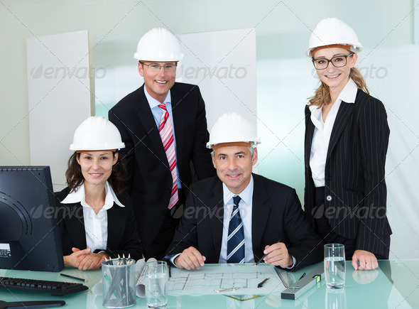 Partners in an architectural firm - Stock Photo - Images