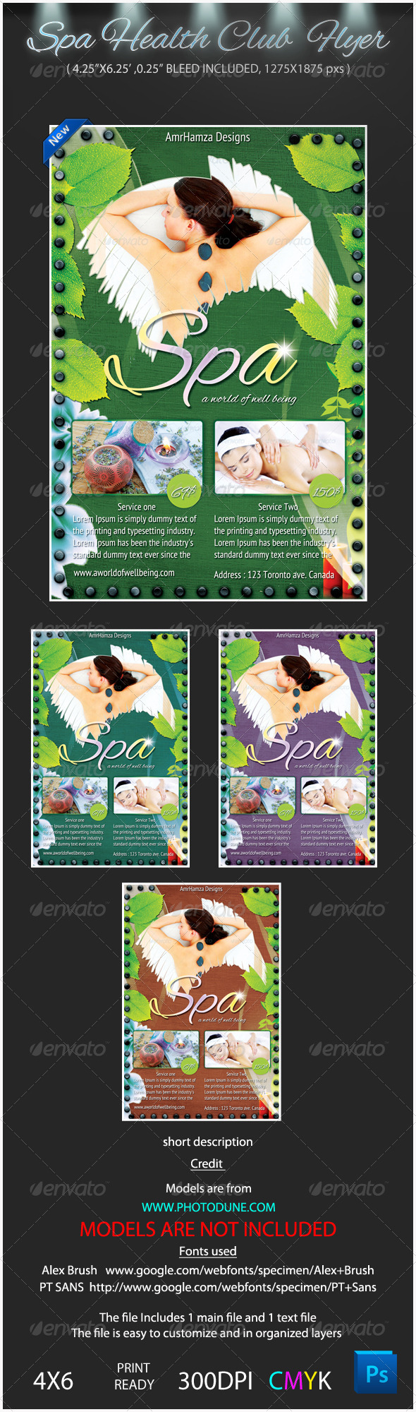 GraphicRiver Spa Health club Flyer Template 3728217 GraphicRiver Spa Health club Flyer Template 3728217