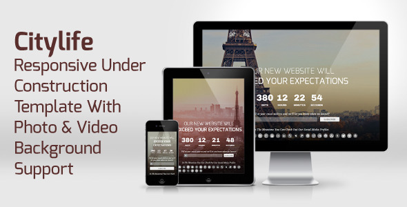 CityLife - Responsive Under Construction Template - Under Construction Specialty Pages