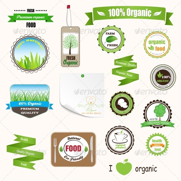 GraphicRiver Organic Labels Logos and Stickers 3795227 GraphicRiver Organic Labels Logos and Stickers 3795227