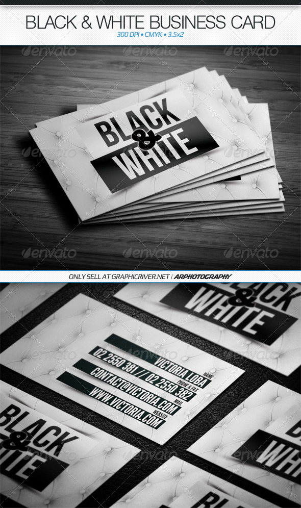 GraphicRiver Black & White Business Card 3795629 GraphicRiver Black & White Business Card 3795629