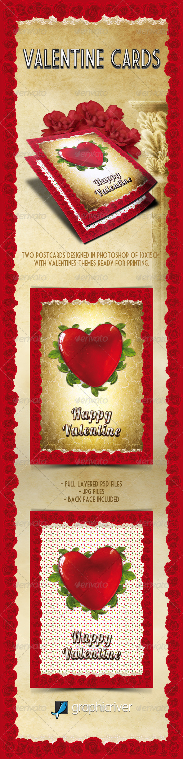 GraphicRiver Valentines Cards 3717475 GraphicRiver Valentines Cards 3717475