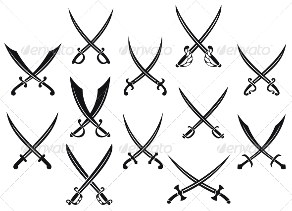 GraphicRiver Swords and Sabers for Heraldry 3803795 GraphicRiver Swords and Sabers for Heraldry 3803795