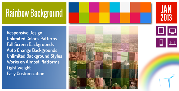 CodeCanyon Rainbow Background jQuery Plugin 3798909 CodeCanyon Rainbow Background jQuery Plugin 3798909