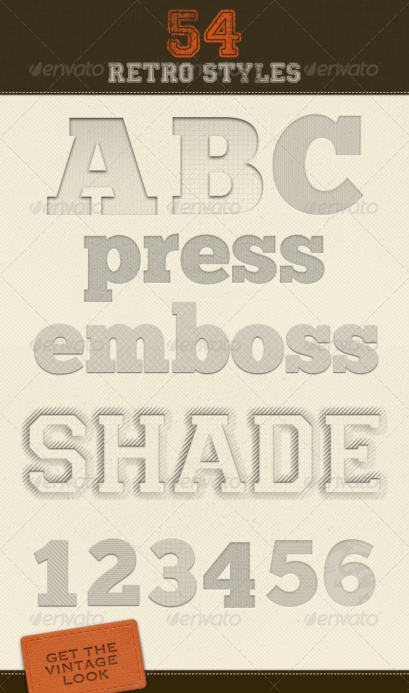 56 Retro Layer Styles - Text Effects Styles