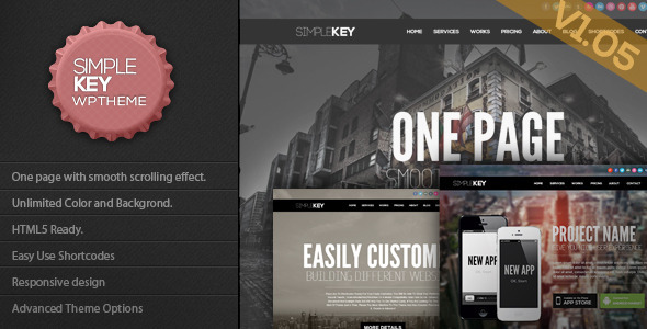 ThemeForest SimpleKey One Page Portfolio WordPress Theme 3729774 ThemeForest SimpleKey One Page Portfolio WordPress Theme 3729774
