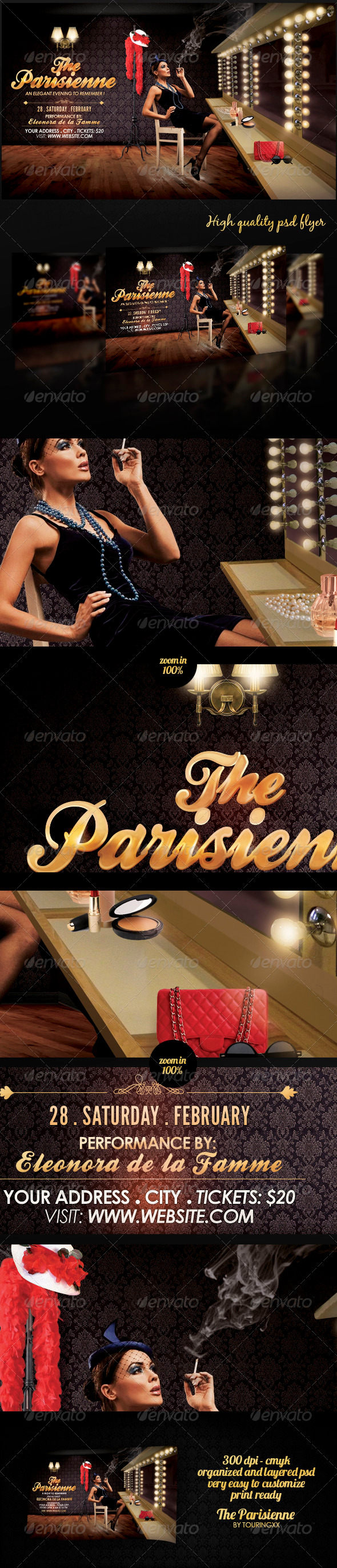 The Parisienne Flyer Template - Clubs & Parties Events