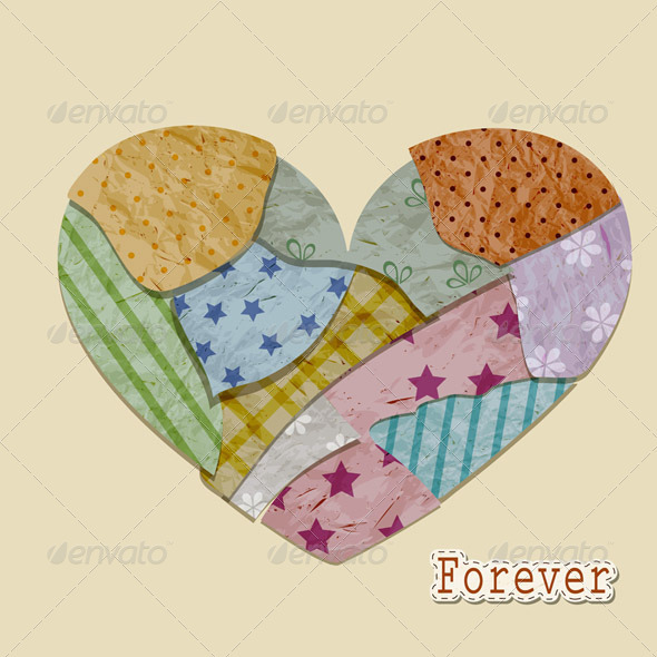 GraphicRiver Vector Vintage Valentine s Card 3829699 GraphicRiver Vector Vintage Valentine s Card 3829699