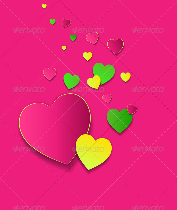 GraphicRiver Vector Red Valentine s Day Card with Hearts 3834386 GraphicRiver Vector Red Valentine s Day Card with Hearts 3834386