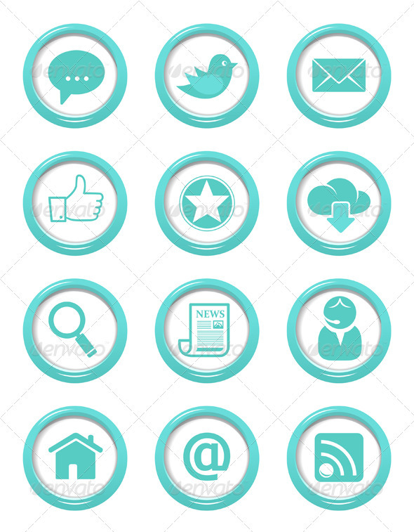 GraphicRiver Communication Buttons Blue Set 3846145 GraphicRiver Communication Buttons Blue Set 3846145