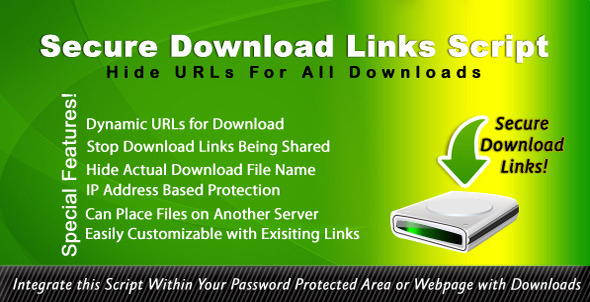 Secure Download Links - CodeCanyon Item for Sale