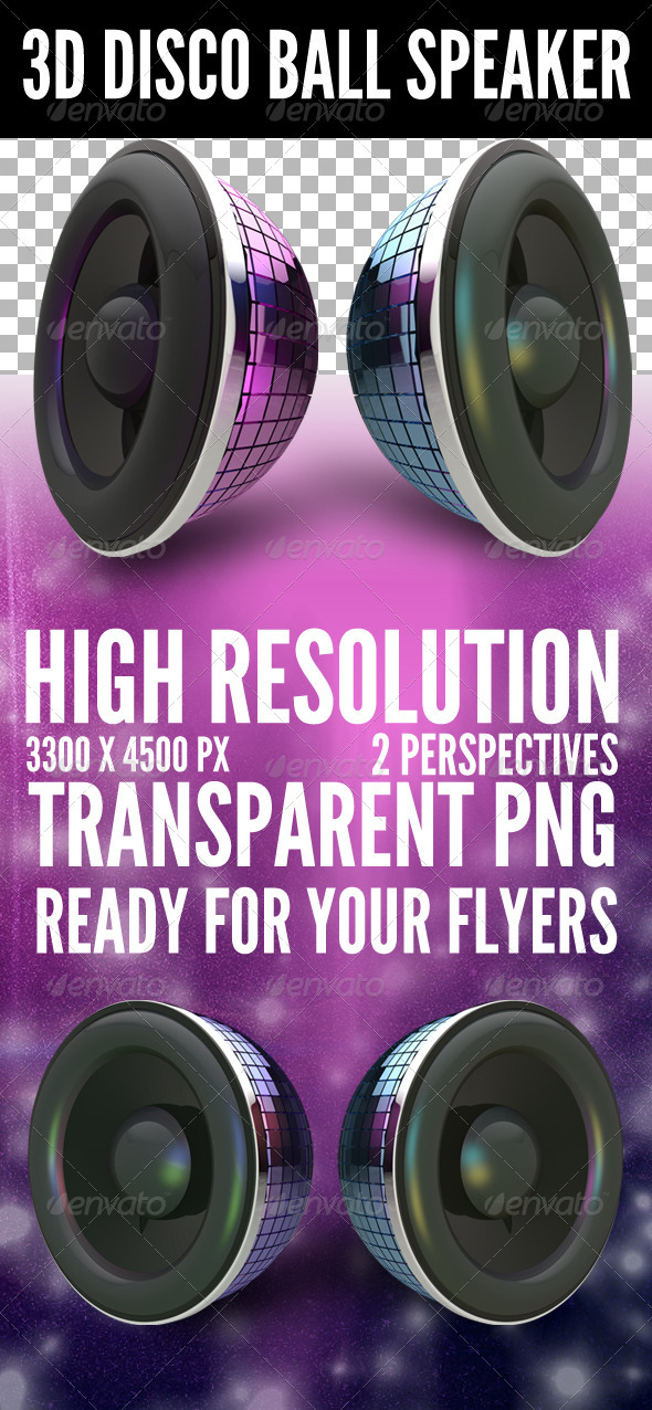 3D Disco Ball Speaker - Objects 3D Renders