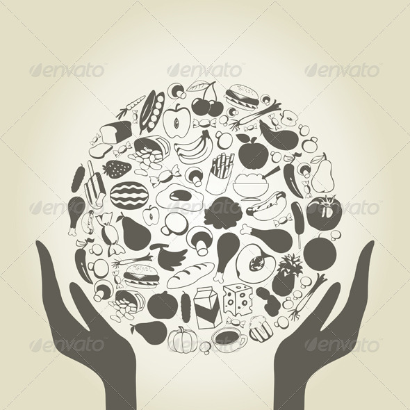 GraphicRiver Hand food 3856576 GraphicRiver Hand food 3856576