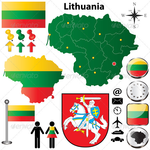 GraphicRiver Lithuania Map 3859160 GraphicRiver Lithuania Map 3859160