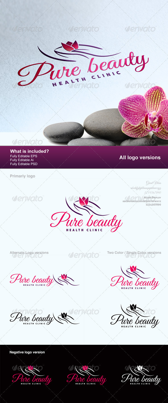 Pure Beauty Logo - Humans Logo Templates