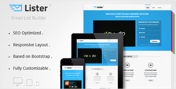 Lister - Premium Landing Page - Corporate Landing Pages