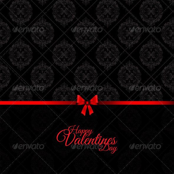 Damask Valentine's Day Background - Valentines Seasons/Holidays