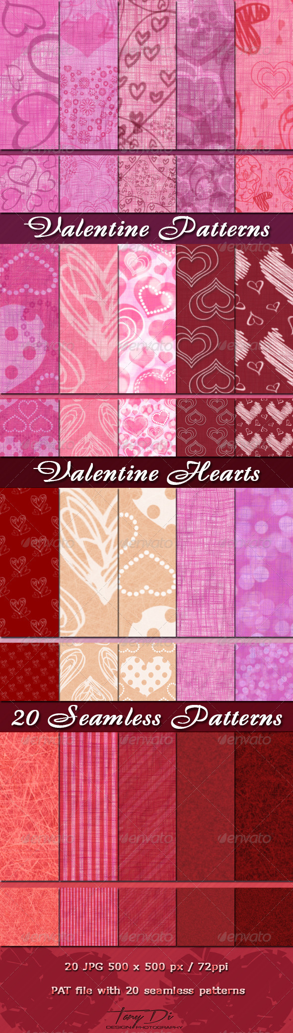 Valentine Patterns - Miscellaneous Textures / Fills / Patterns