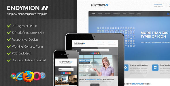ThemeForest Endymion Simple & Clean Corporate Template 3867355 ThemeForest Endymion Simple & Clean Corporate Template 3867355