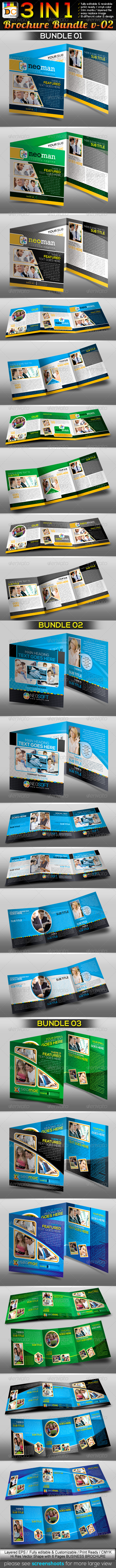 GraphicRiver 3in1 Corporate Tri-fold Business Brochure Bundle 3875513 GraphicRiver 3in1 Corporate Tri-fold Business Brochure Bundle 3875513