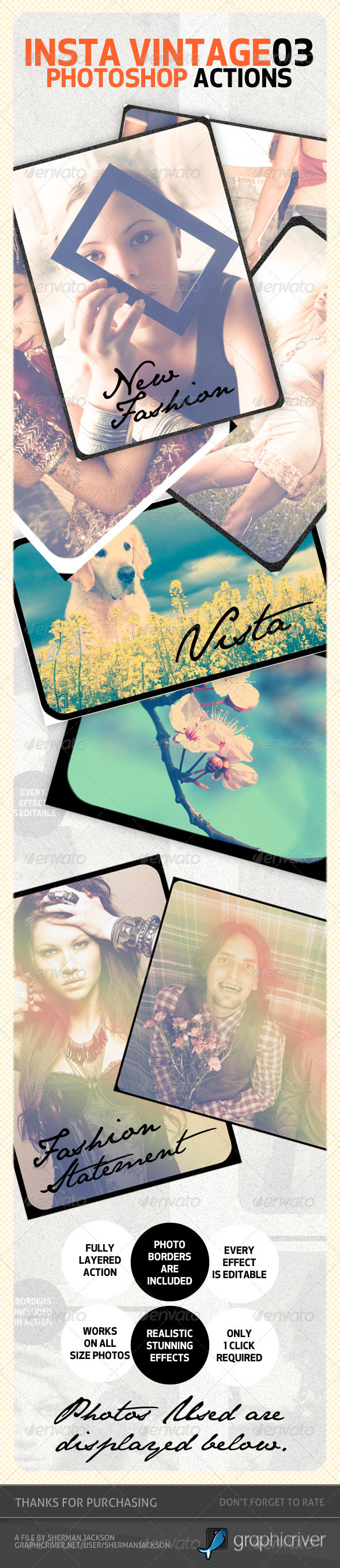 INSTA Vintage Photoshop Actions (ATN)#3 - Photo Effects Actions
