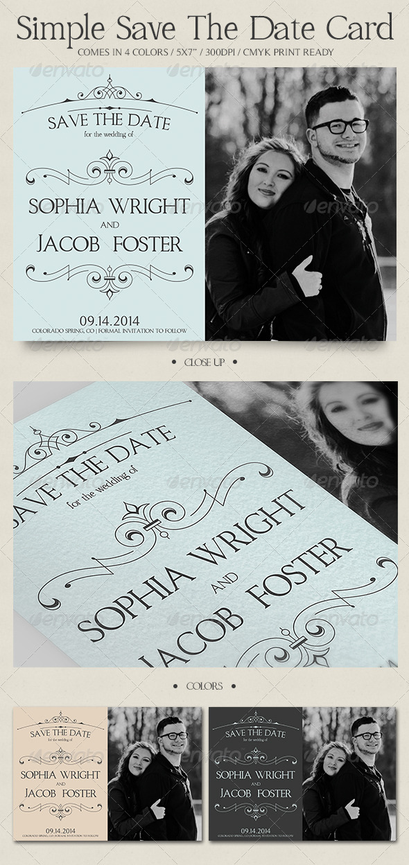 Picture Save The Date Card - Invitations Cards & Invites
