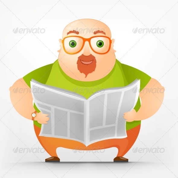 GraphicRiver Cheerful Chubby Man 3889438 GraphicRiver Cheerful Chubby Man 3889438