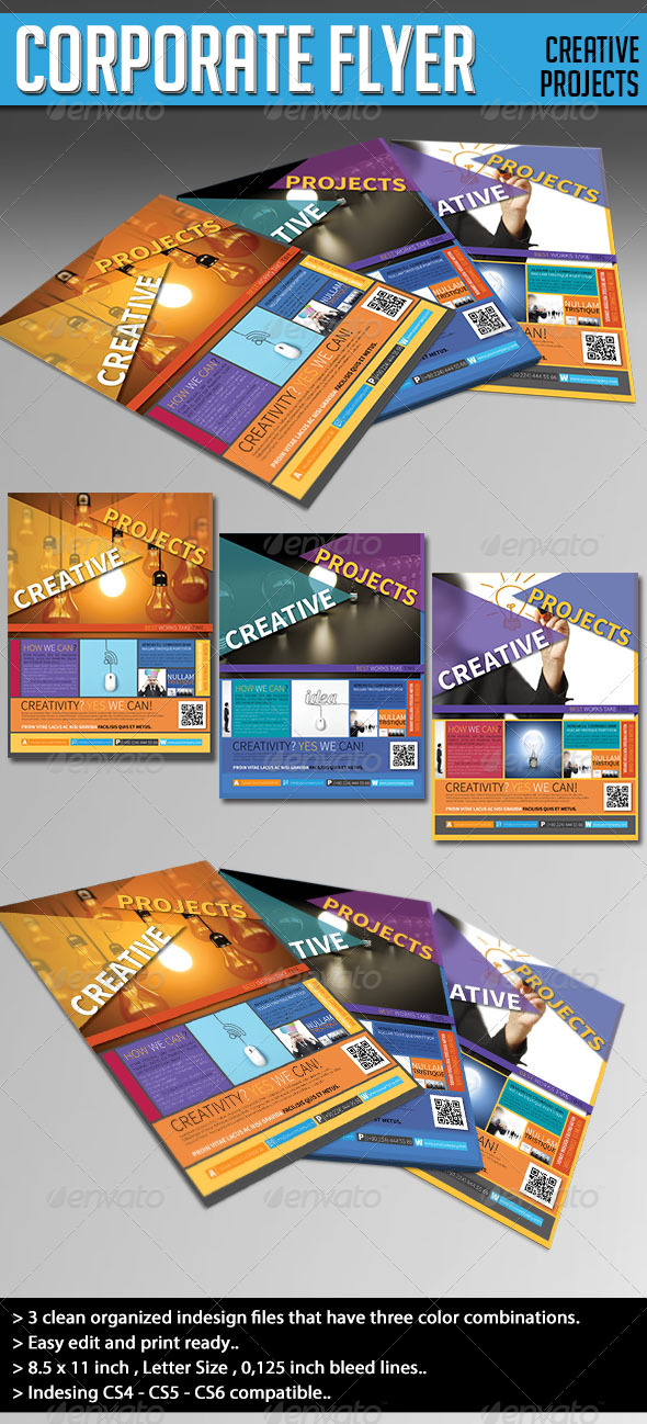 GraphicRiver Corporate Flyer Creative Projects 2251033 GraphicRiver Corporate Flyer Creative Projects 2251033
