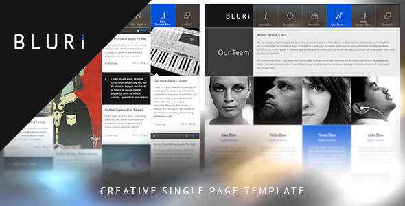 ThemeForest BLURI Single Page Template 3882654 ThemeForest BLURI Single Page Template 3882654
