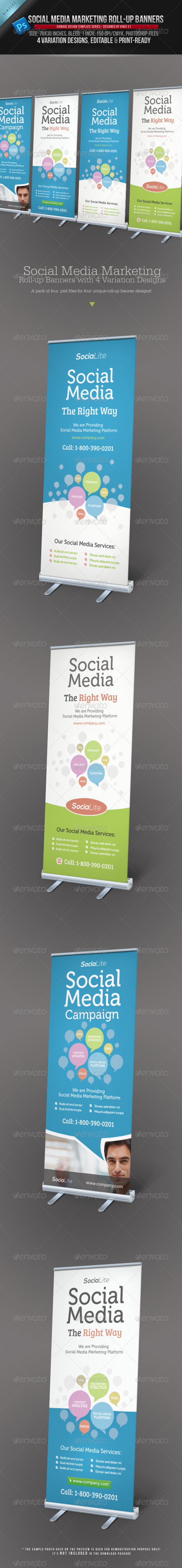 Social Media Marketing Roll-up Banners