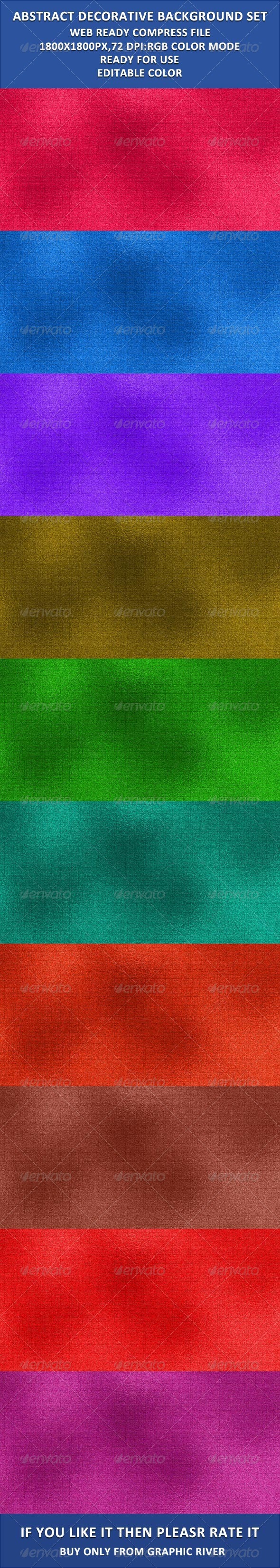 Decorative Fabric Background Set - Patterns Backgrounds