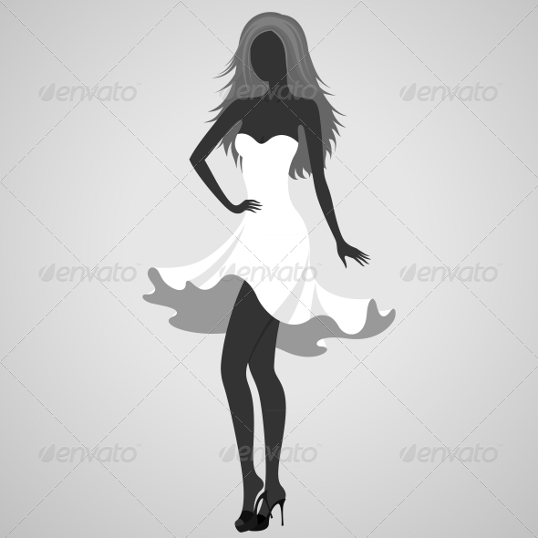 GraphicRiver Silhouette of a Turning Dancer Girl 3909506 GraphicRiver Silhouette of a Turning Dancer Girl 3909506